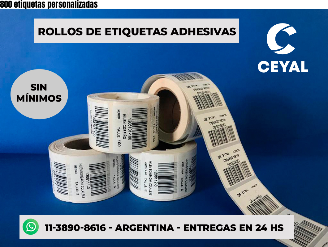 800 etiquetas personalizadas