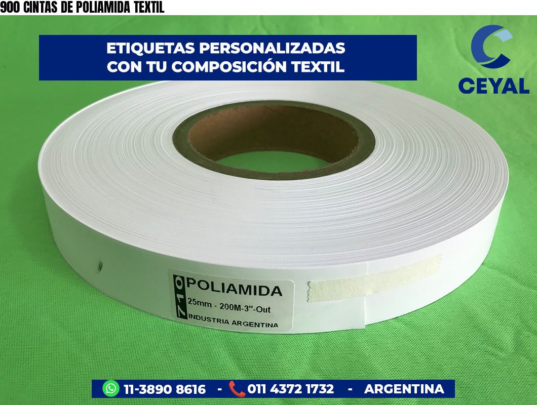 900 CINTAS DE POLIAMIDA TEXTIL