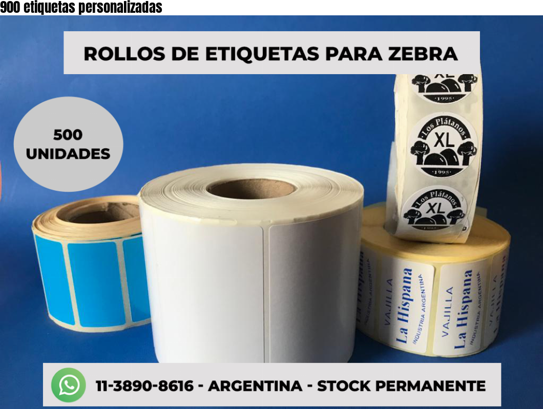 900 etiquetas personalizadas