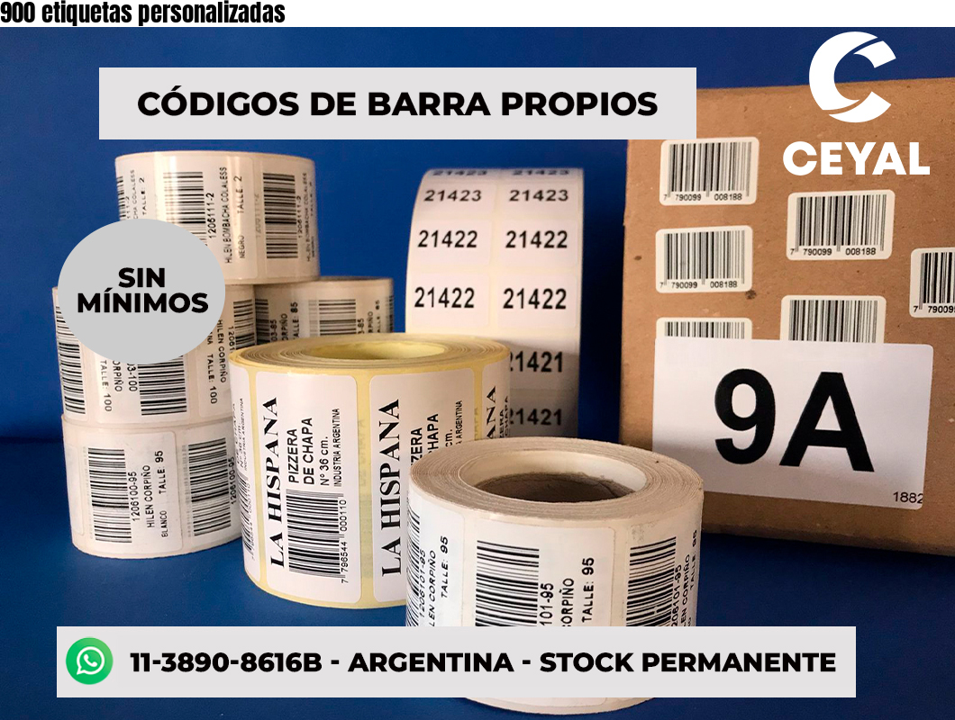 900 etiquetas personalizadas
