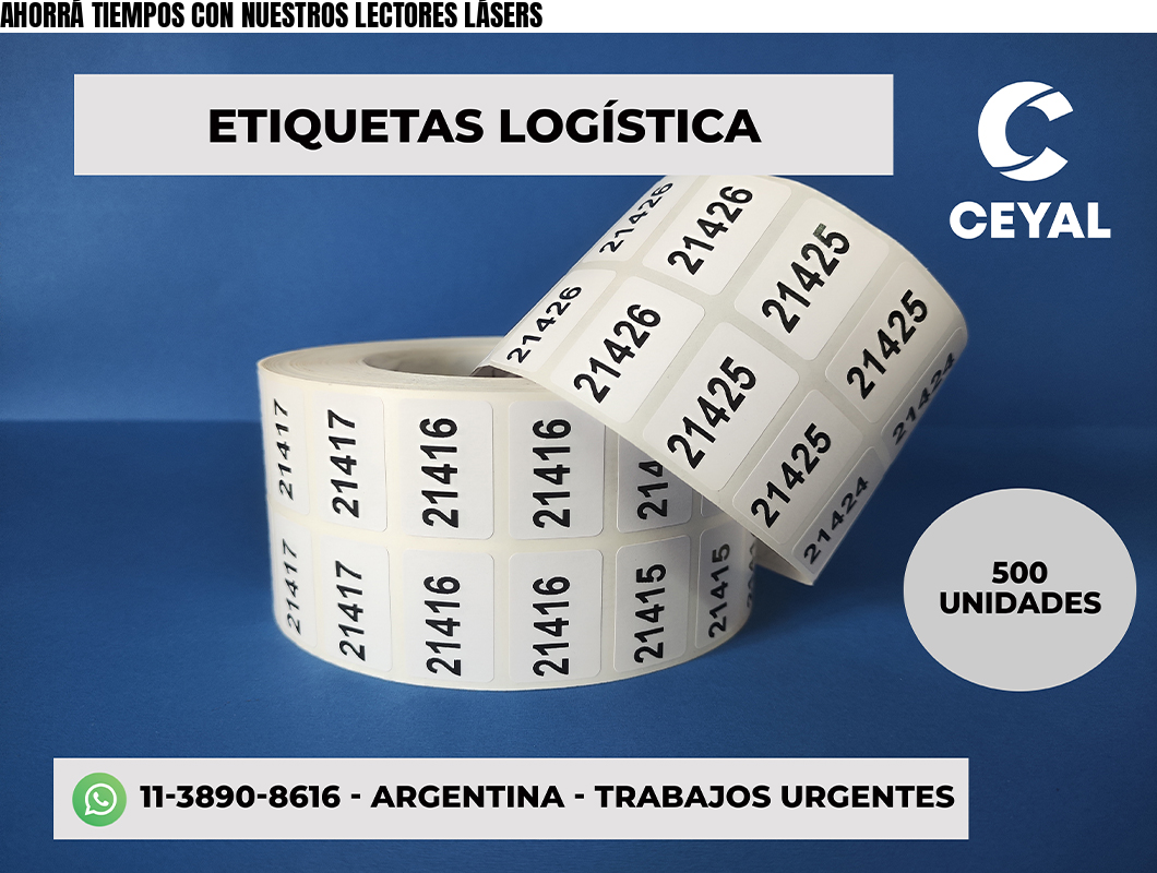 AHORRÁ TIEMPOS CON NUESTROS LECTORES LÁSERS