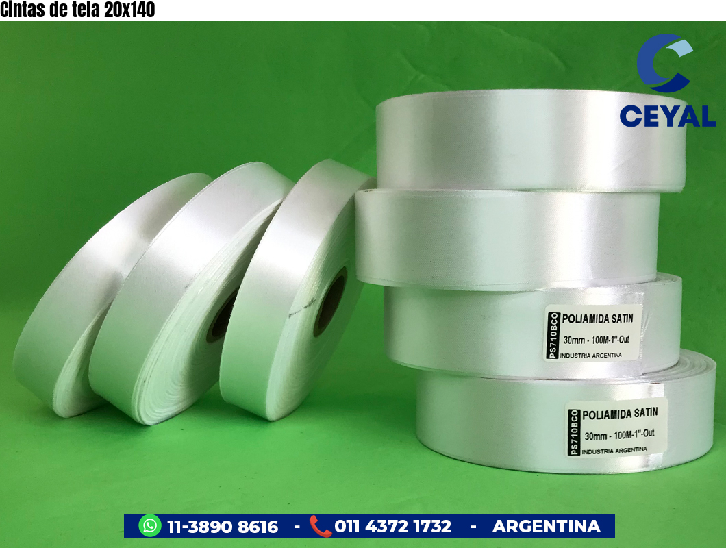 Cintas de tela 20x140