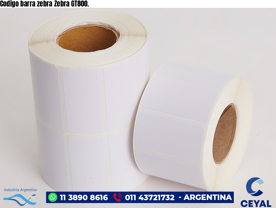 Codigo barra zebra Zebra GT800.