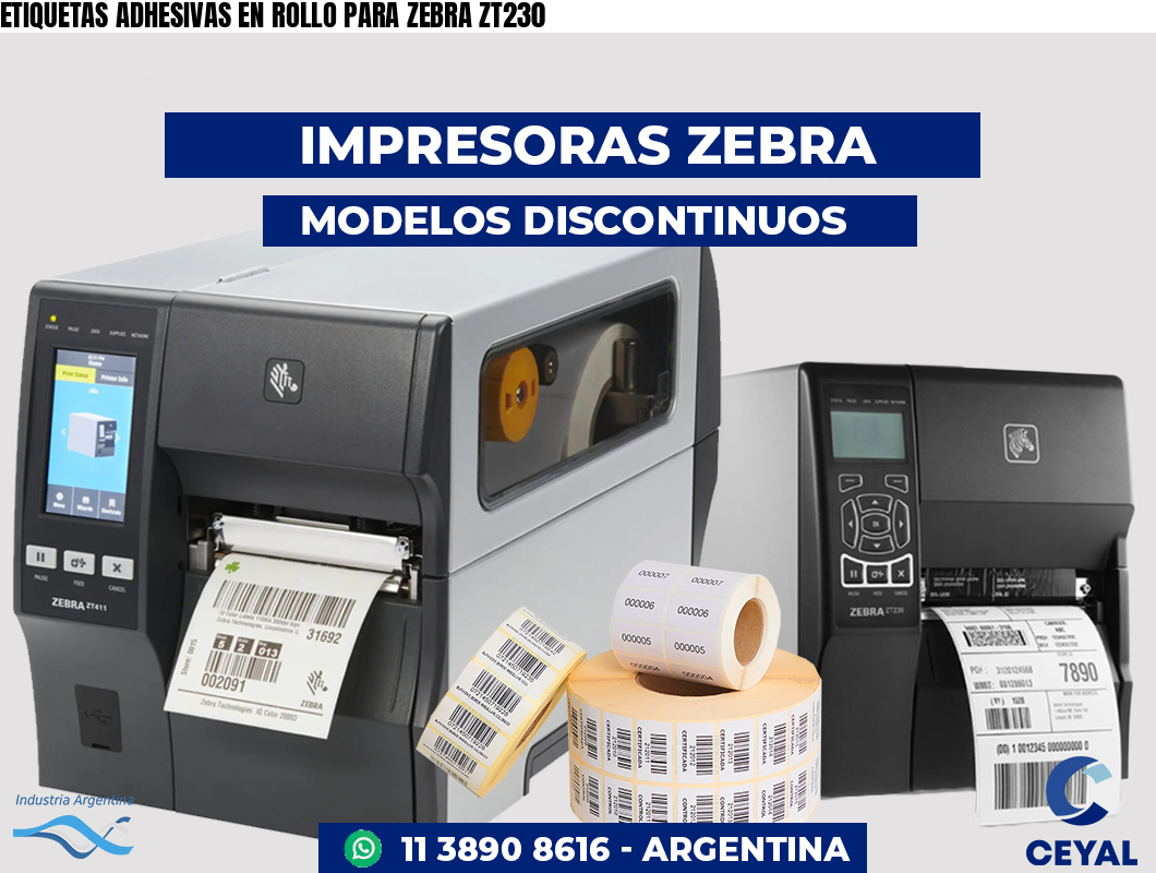 ETIQUETAS ADHESIVAS EN ROLLO PARA ZEBRA ZT230