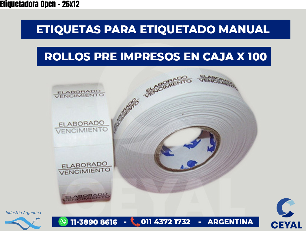 Etiquetadora Open - 26x12
