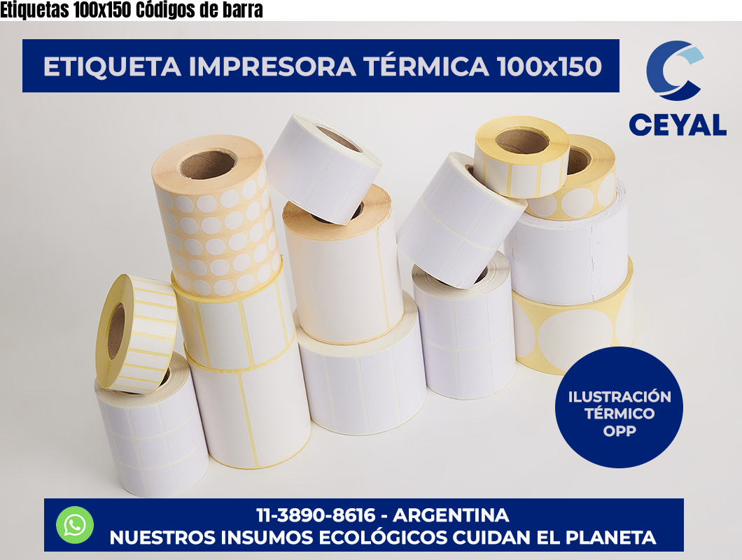 Etiquetas 100×150 Códigos de barra