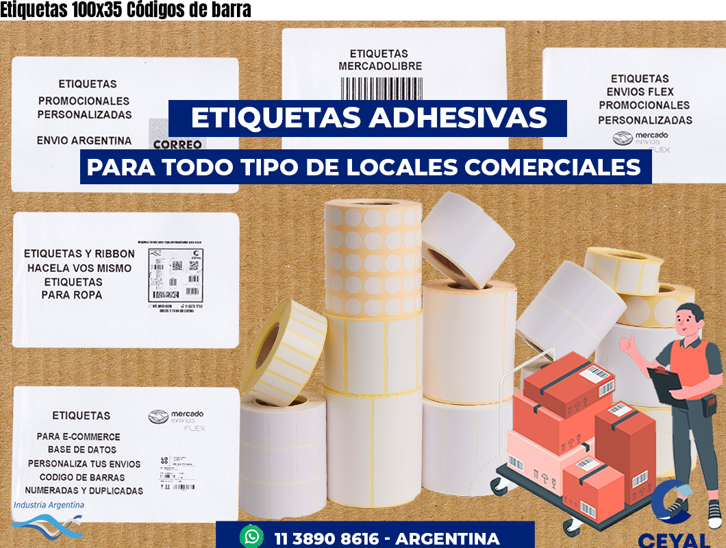 Etiquetas 100x35 Códigos de barra