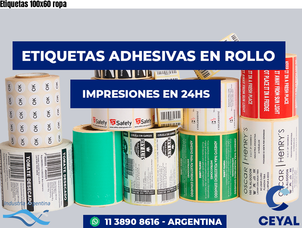 Etiquetas 100x60 ropa