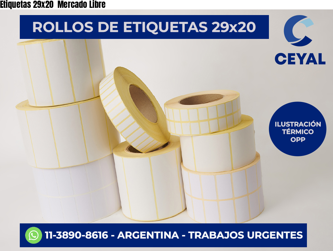 Etiquetas 29×20  Mercado Libre