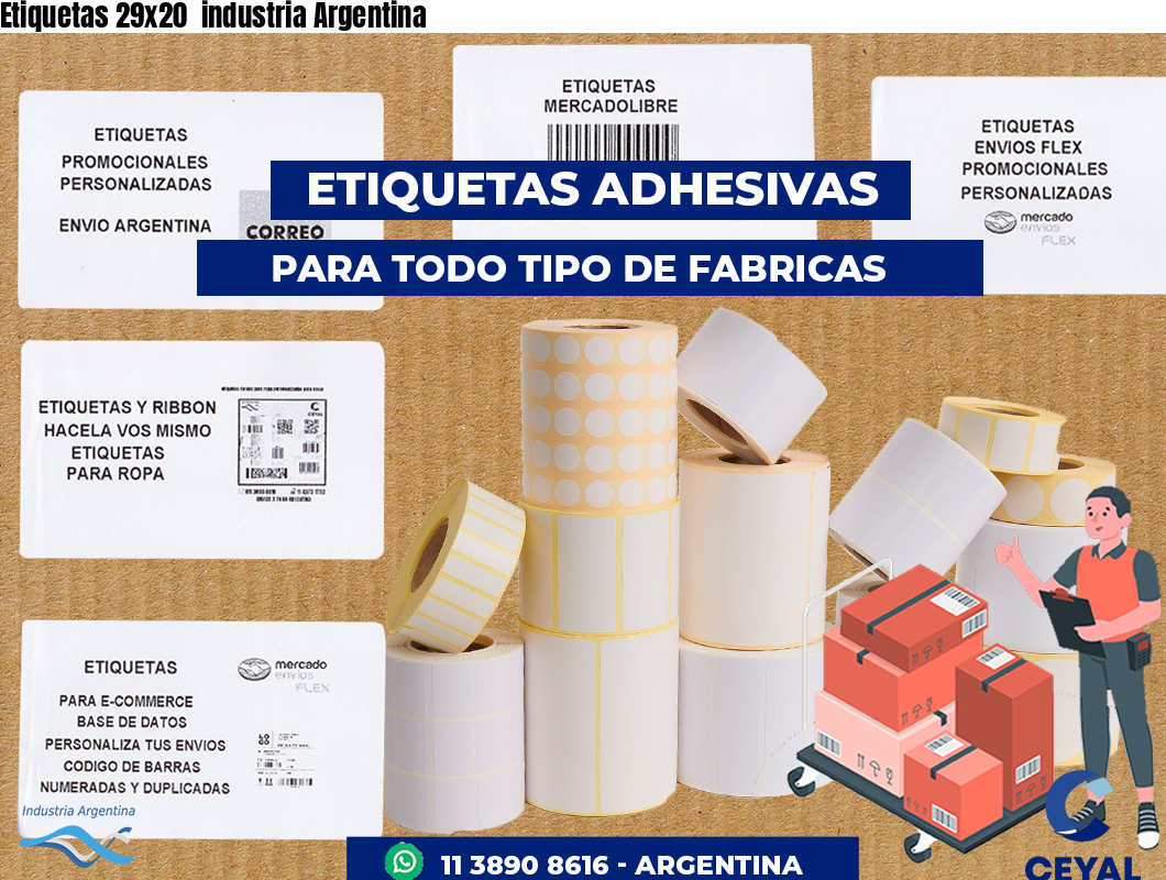 Etiquetas 29x20 industria Argentina