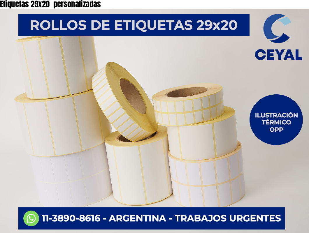 Etiquetas 29×20  personalizadas