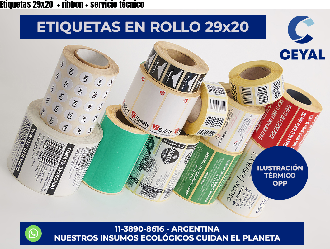 Etiquetas 29×20    ribbon   servicio técnico