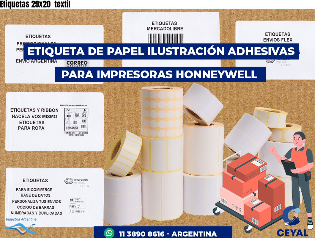 Etiquetas 29x20 textil