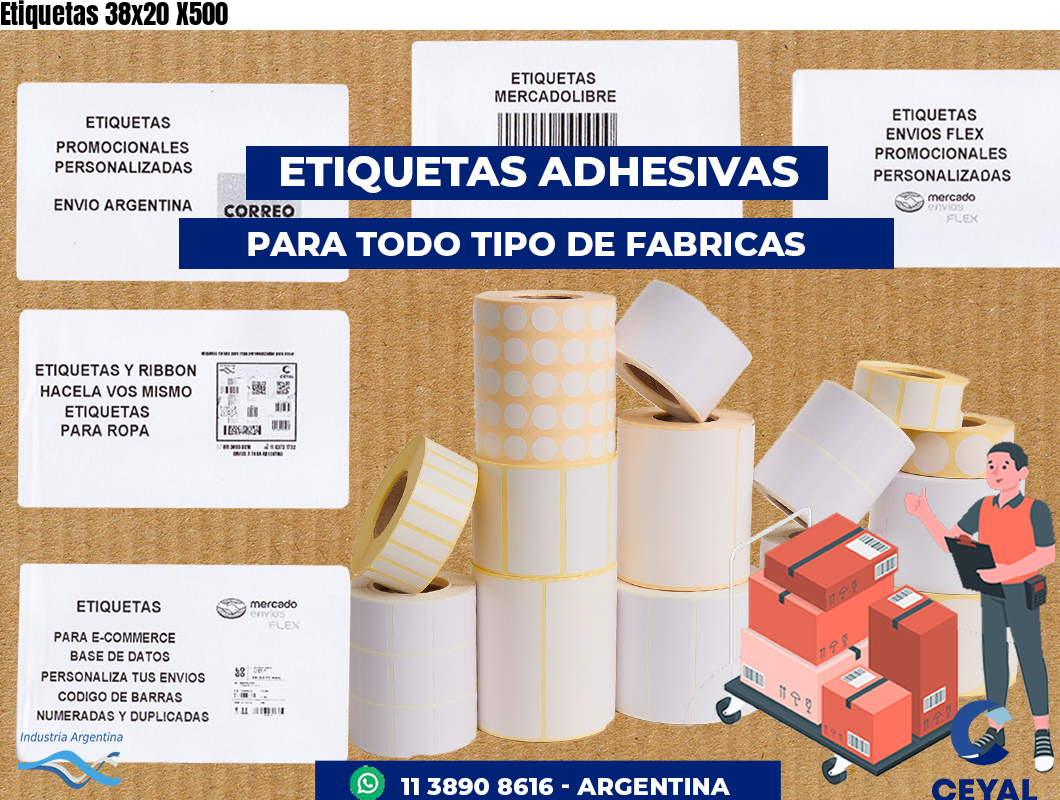 Etiquetas 38x20 X500