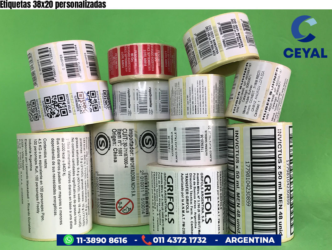 Etiquetas 38x20 personalizadas