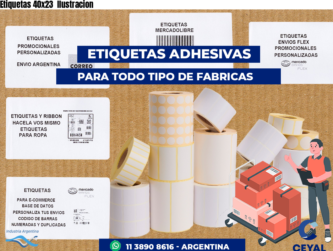 Etiquetas 40x23 Ilustracion