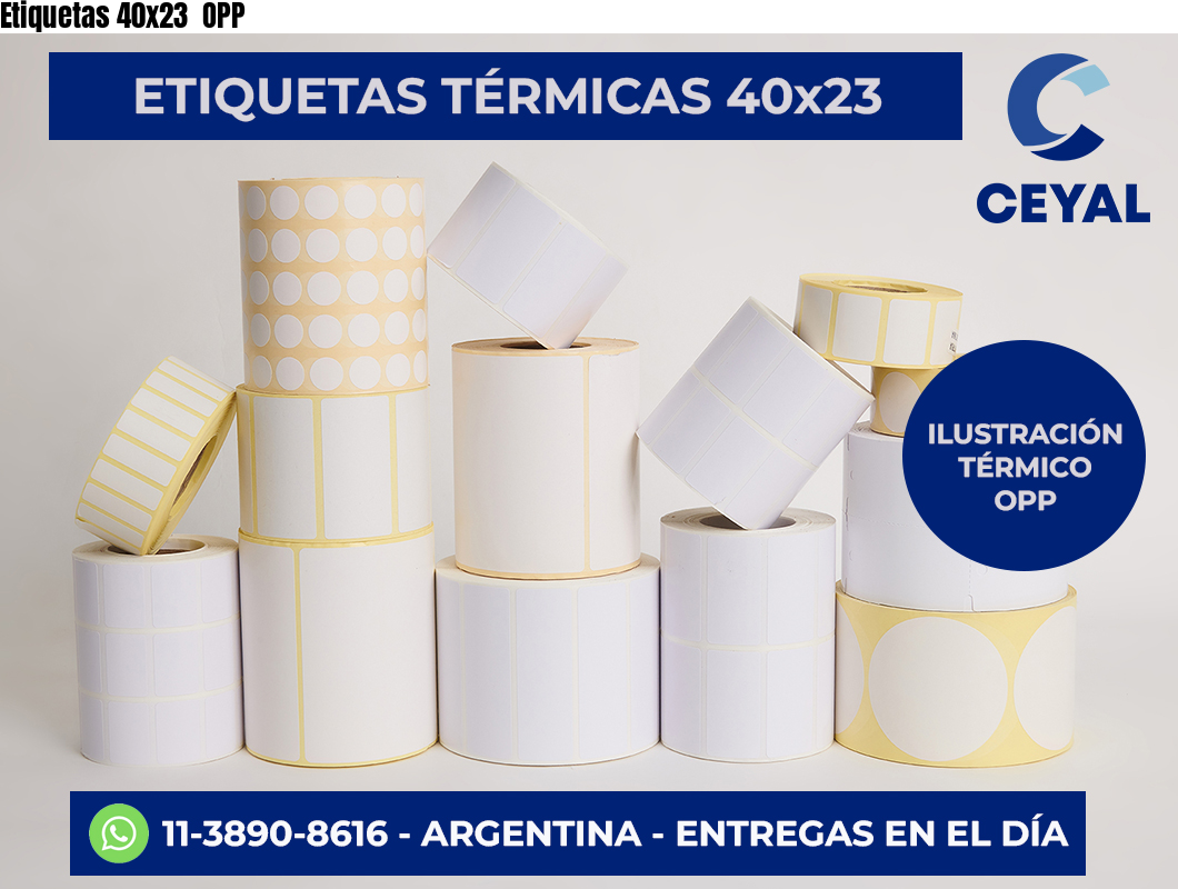 Etiquetas 40×23  OPP