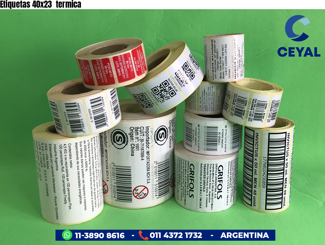 Etiquetas 40x23 termica
