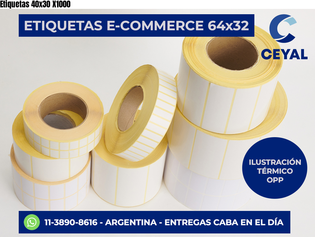 Etiquetas 40x30 X1000