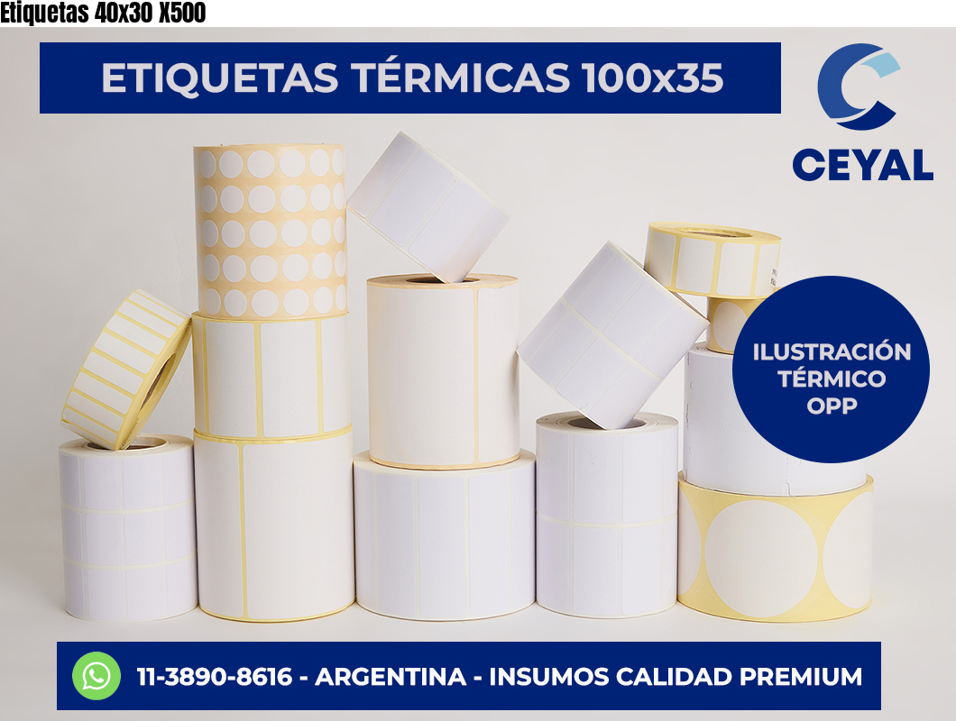 Etiquetas 40×30 X500