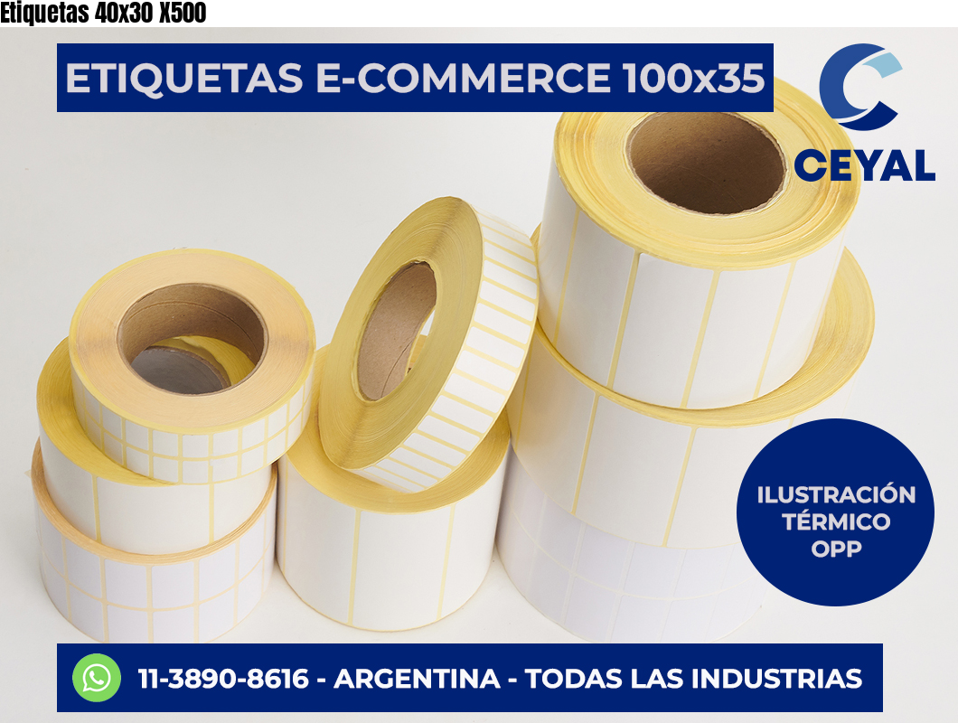 Etiquetas 40×30 X500