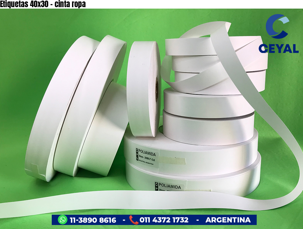 Etiquetas 40x30 - cinta ropa