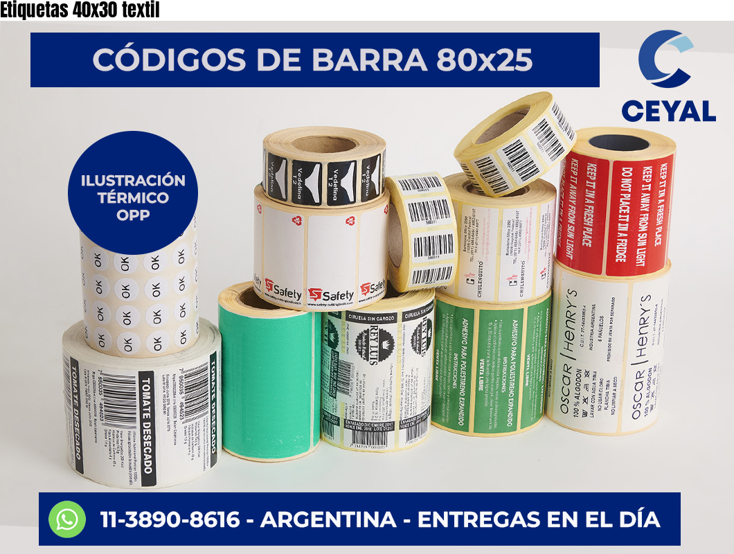 Etiquetas 40×30 textil