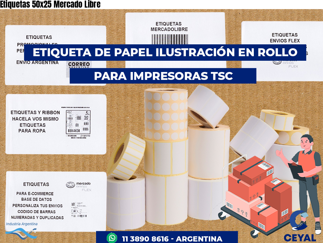 Etiquetas 50x25 Mercado Libre