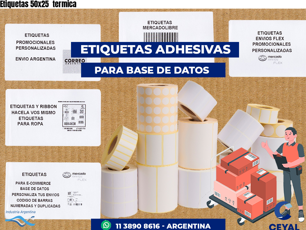 Etiquetas 50x25 termica
