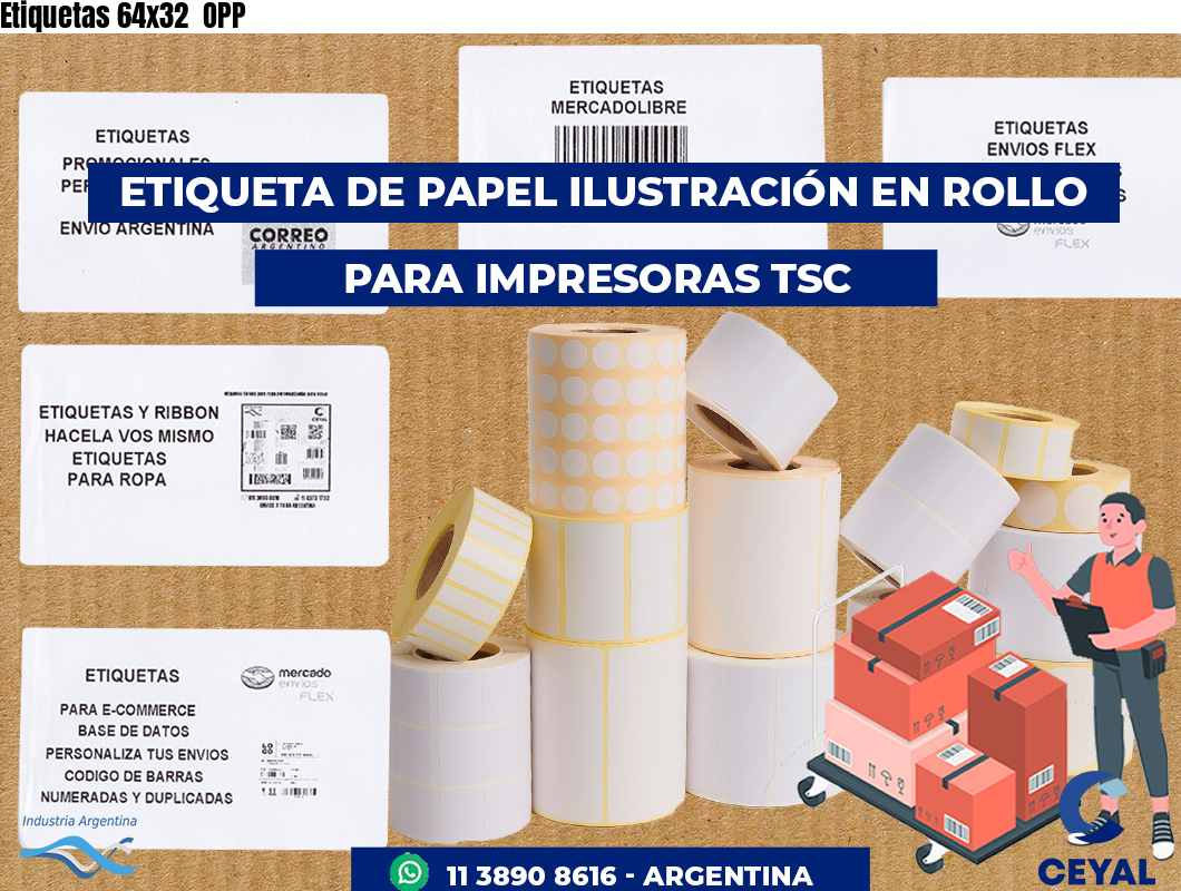 Etiquetas 64x32 OPP