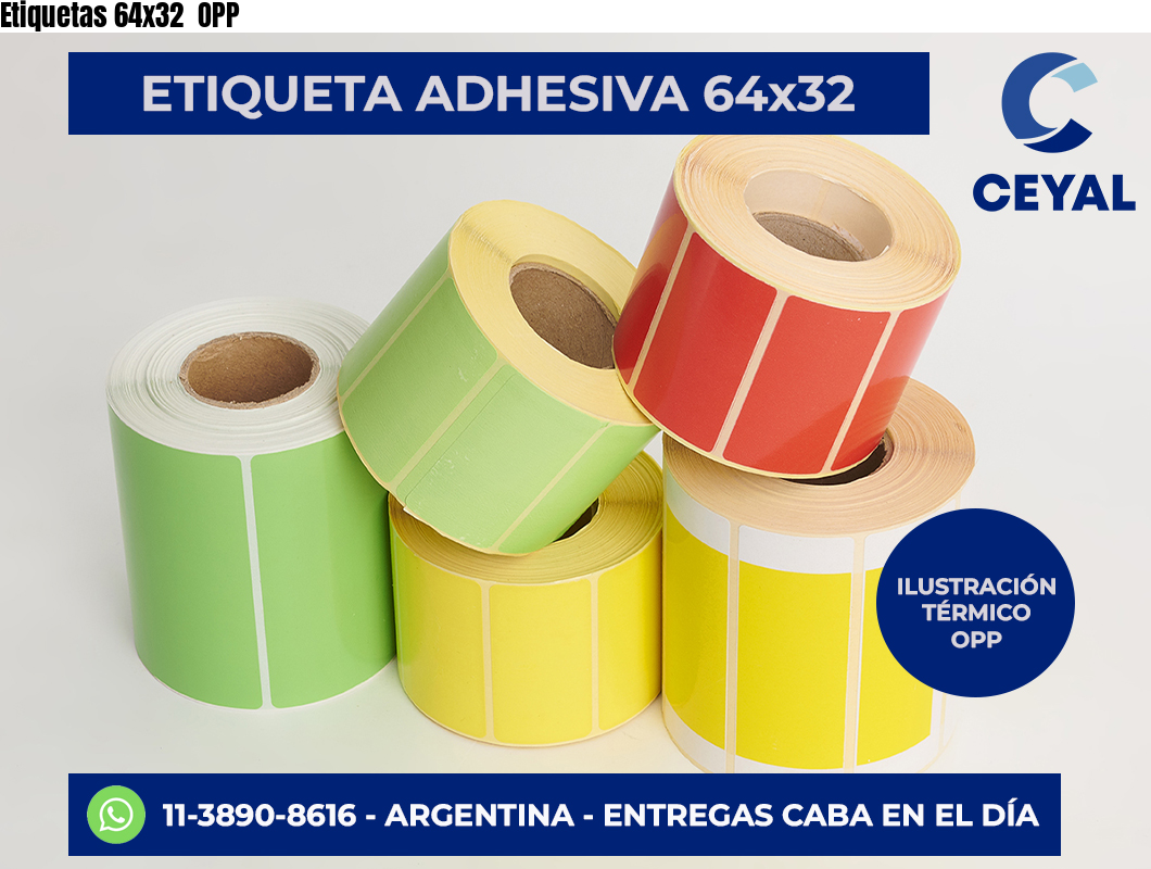 Etiquetas 64×32  OPP