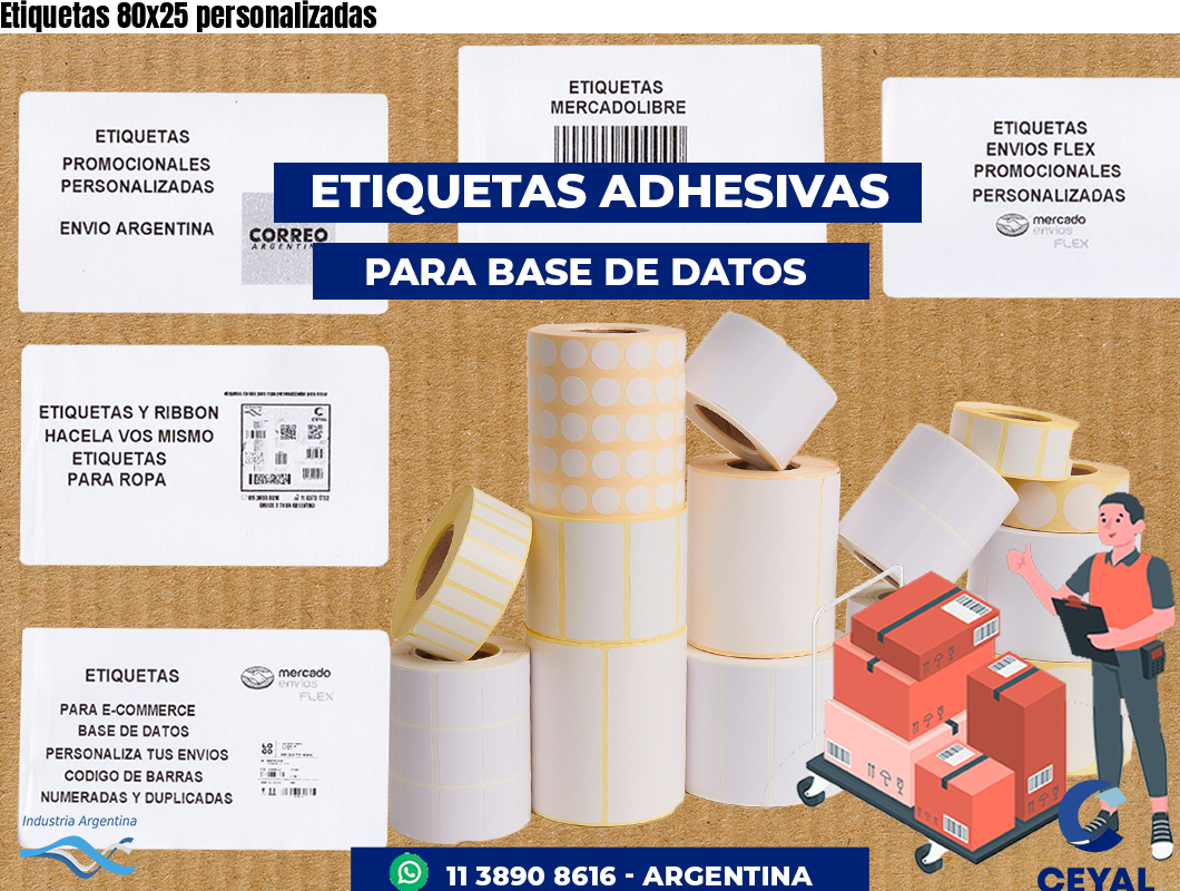 Etiquetas 80x25 personalizadas