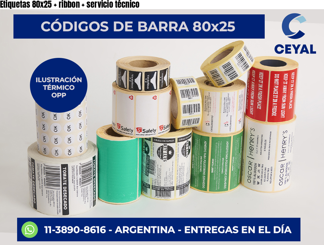 Etiquetas 80×25   ribbon   servicio técnico