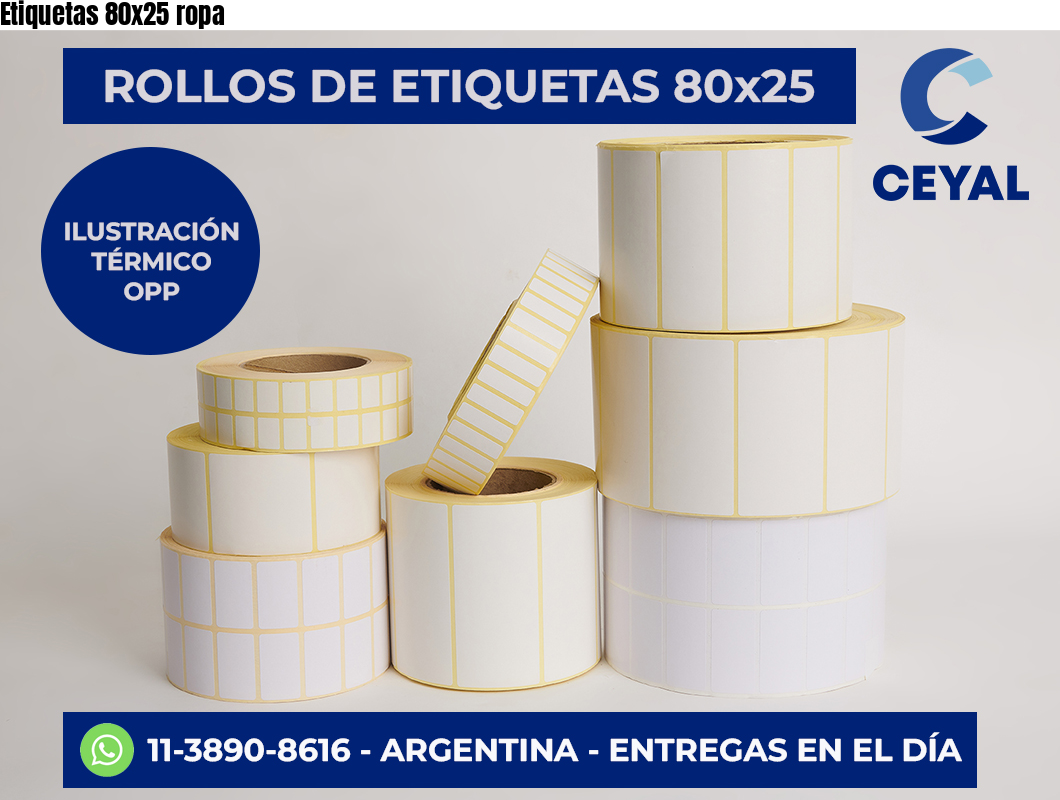 Etiquetas 80×25 ropa