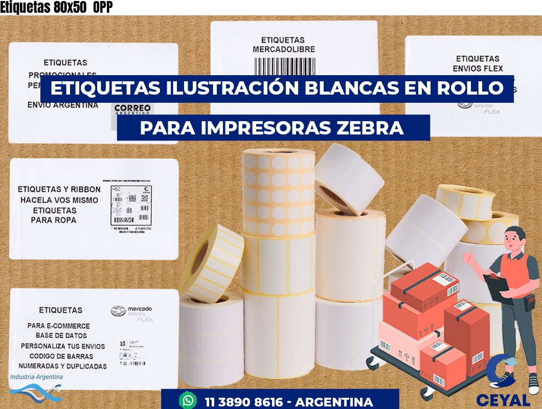 Etiquetas 80x50  OPP