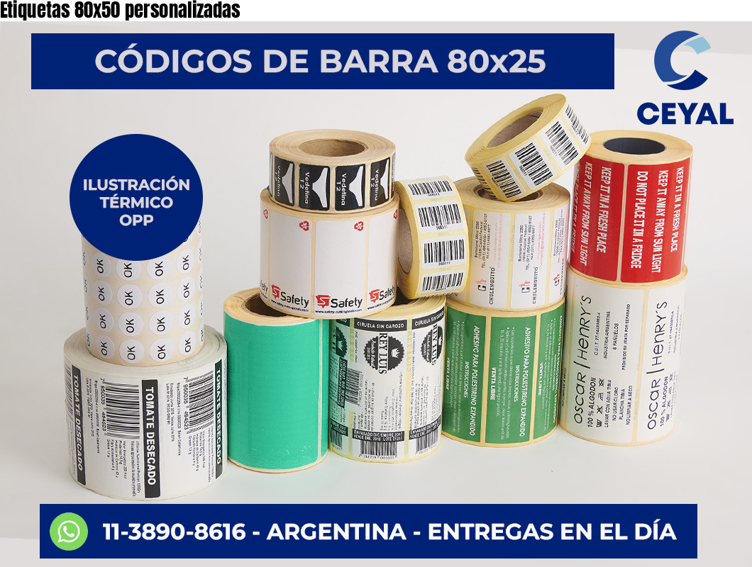 Etiquetas 80×50 personalizadas