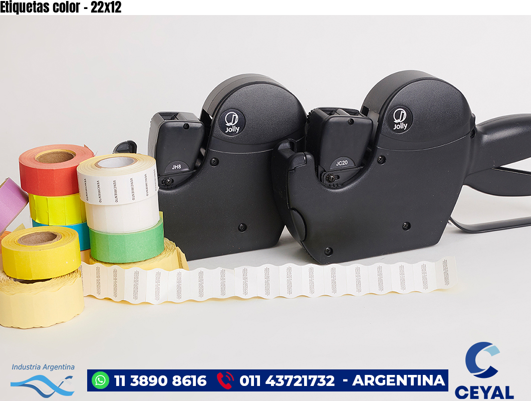 Etiquetas color – 22×12