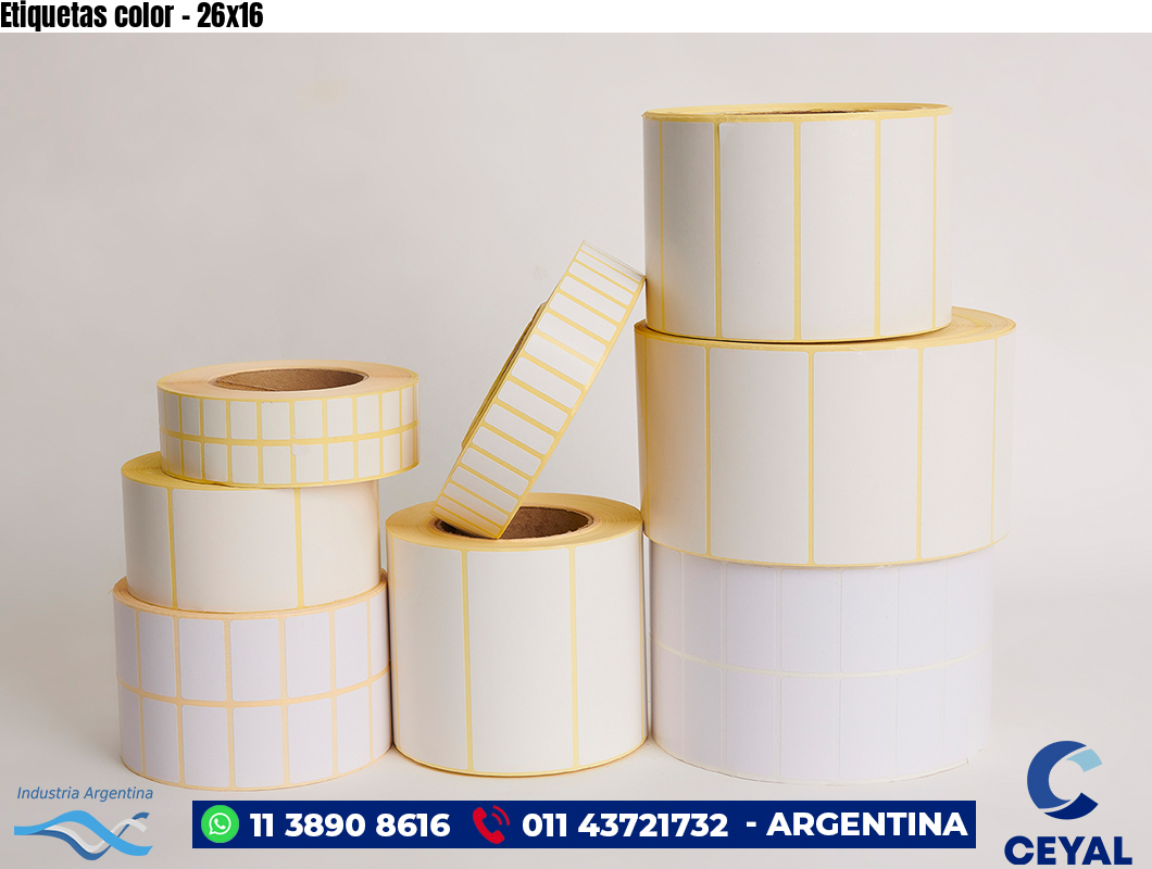 Etiquetas color - 26x16