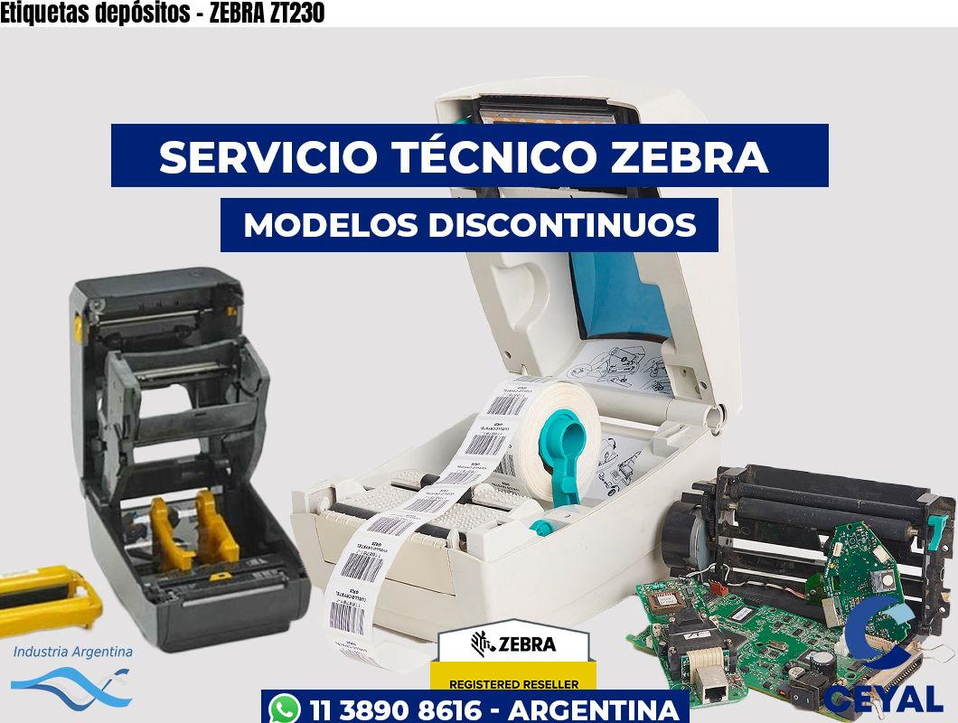 Etiquetas depósitos - ZEBRA ZT230