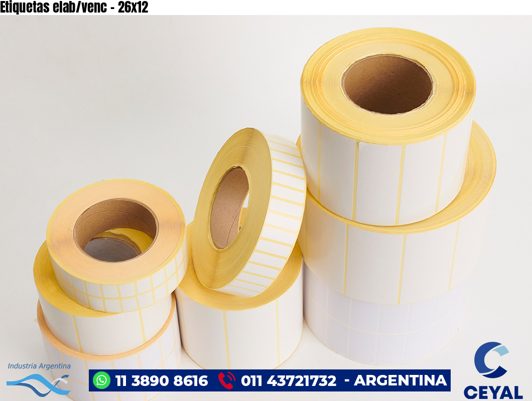 Etiquetas elab/venc - 26x12