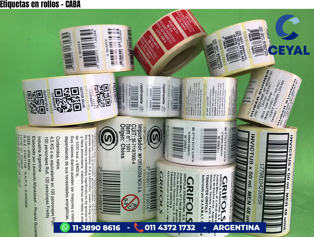 Etiquetas en rollos - CABA