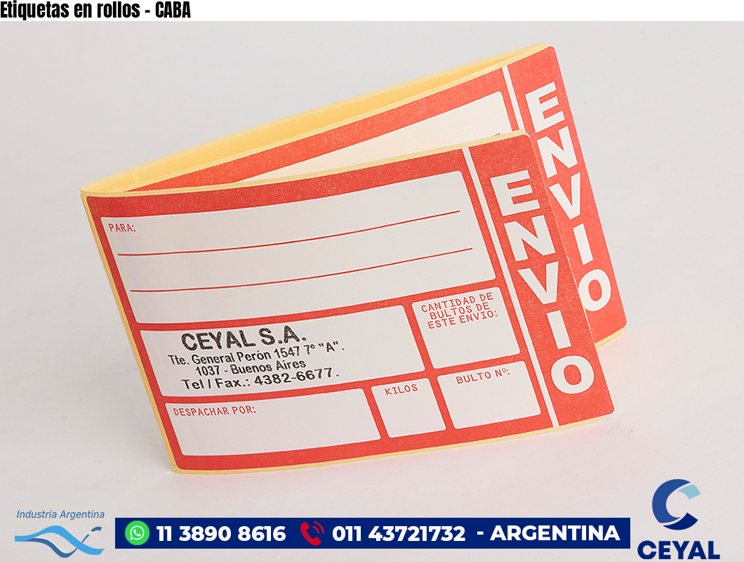Etiquetas en rollos - CABA