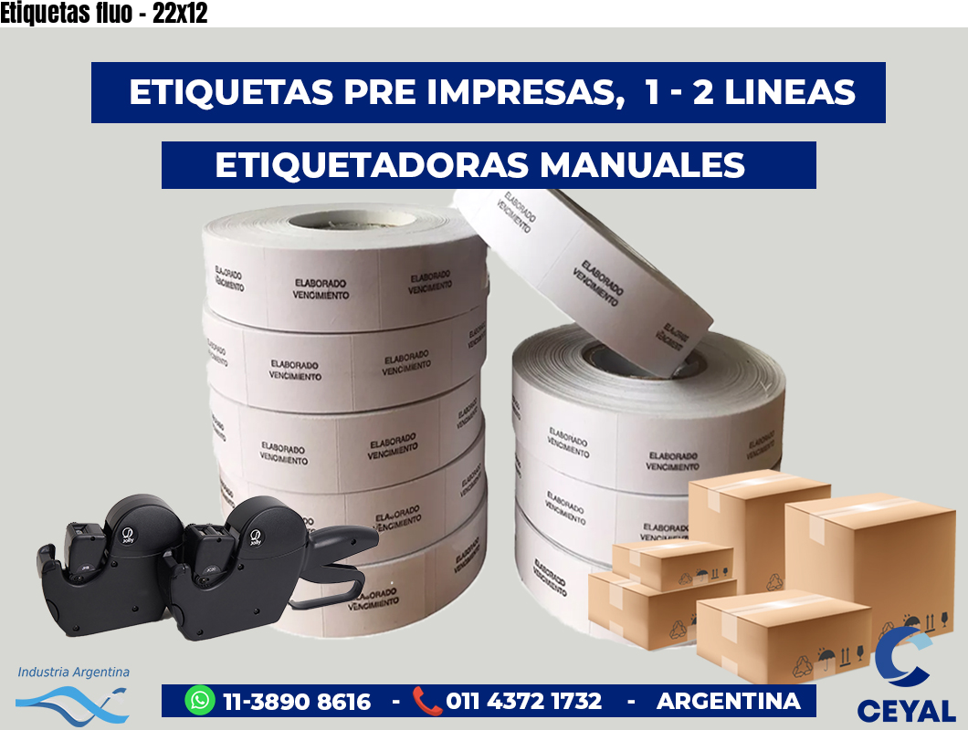 Etiquetas fluo - 22x12