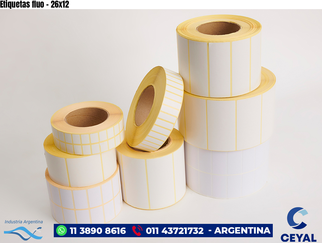 Etiquetas fluo - 26x12