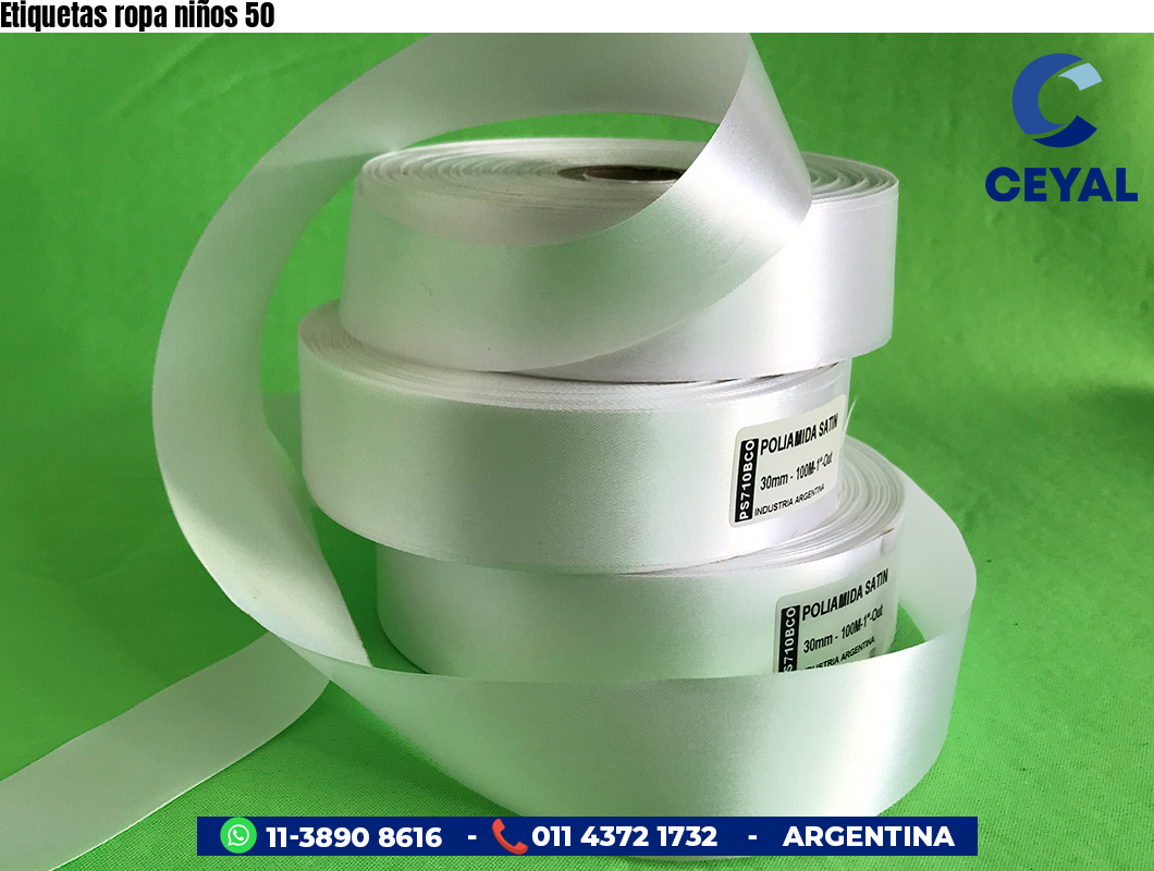 Etiquetas ropa niños 50