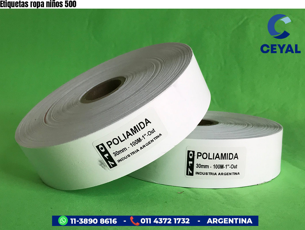 Etiquetas ropa niños 500