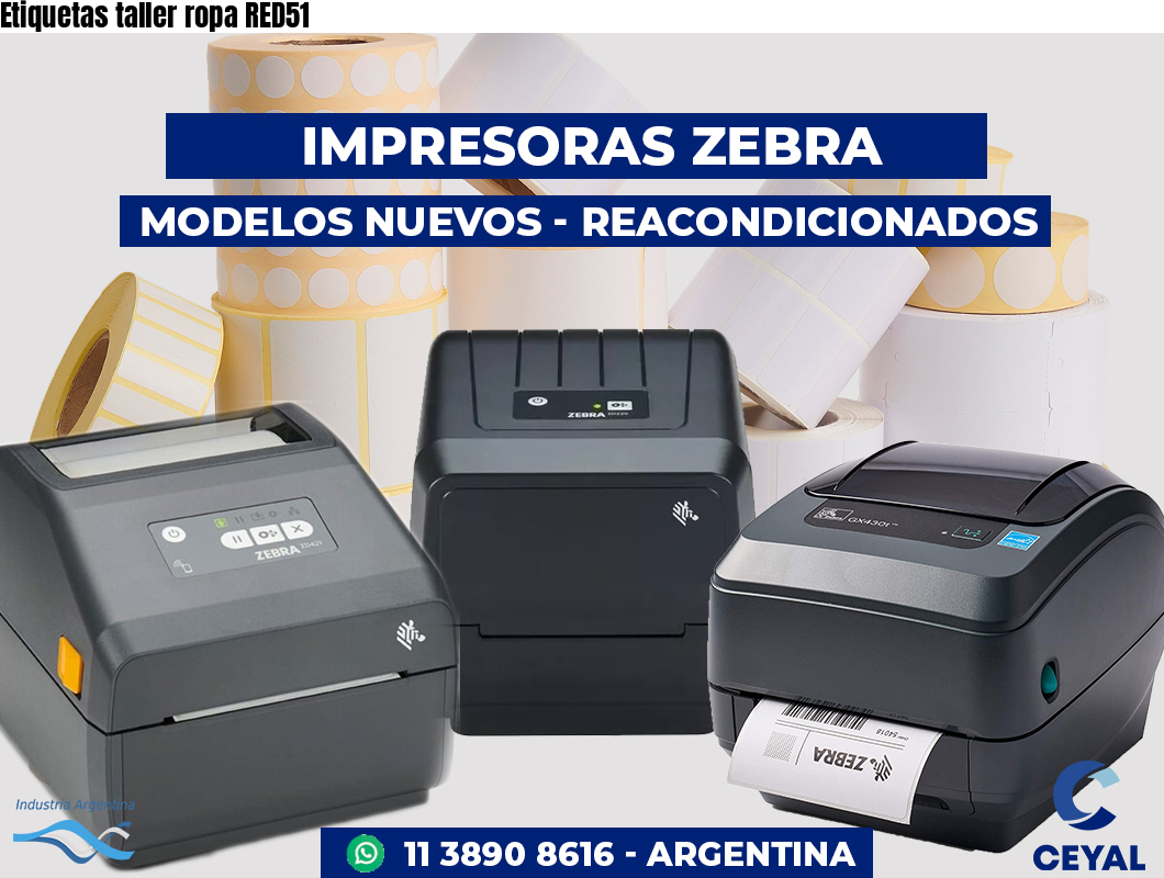 Etiquetas taller ropa RED51