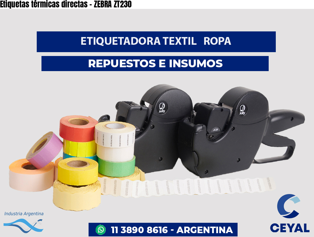 Etiquetas térmicas directas - ZEBRA ZT230