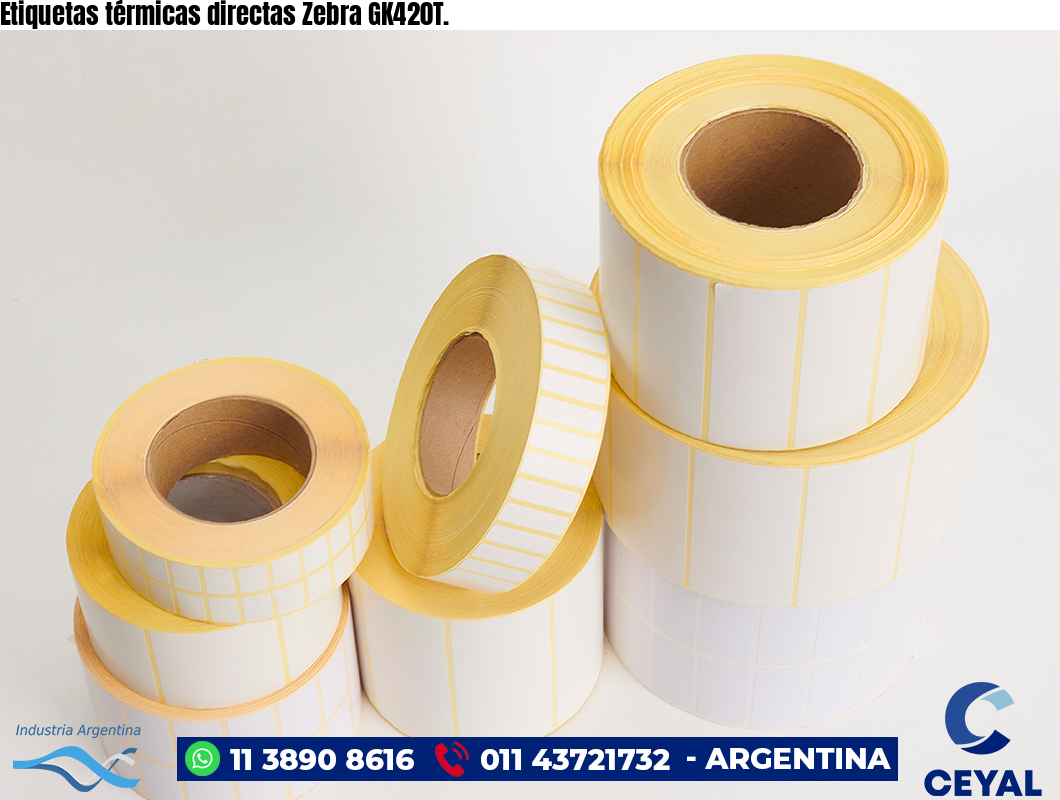 Etiquetas térmicas directas Zebra GK420T.
