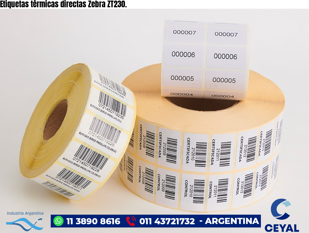 Etiquetas térmicas directas Zebra ZT230.